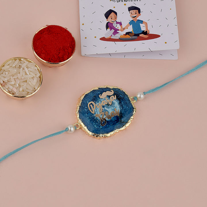 Designer Agate Pyare Bhai Rakhi India’s Largest Pooja Accessories Brand – www.satvikstore.in
