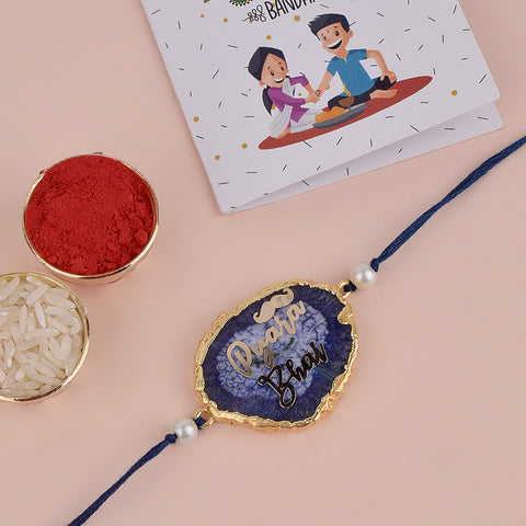 Designer Agate Rakhi India’s Largest Pooja Accessories Brand – www.satvikstore.in
