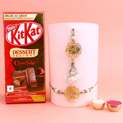 Designer Bhaiya Bhabhi Rakhi with chocolates India’s Largest Pooja Accessories Brand – www.satvikstore.in
