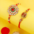 Designer Rakhi Set of 2 for Brother India’s Largest Pooja Accessories Brand – www.satvikstore.in
