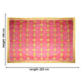 Beautiful Mata Ki Chunri with intricate golden embroidery in vertical patterns, featuring floral and swirl motifs. Measuring 225 cm (89 inches) in length and 104 cm (41 inches) in height, this Chunri is perfect for Devi puja, temple offerings, and festive occasions like Navratri and Durga Puja. The shimmering golden border enhances its divine appeal.

Shop Big Size Mata Ki Chunri, Devi Chunri for Puja, and more at Satvik Store. An ideal offering for temple rituals and sacred ceremonies