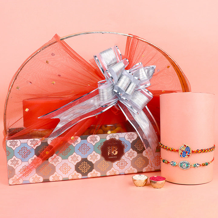Elegant Rakhi with curated gift hamper for Raksha Bandhan. India’s Largest Pooja Accessories Brand – www.satvikstore.in
