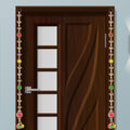 Elegant Wall Hanging with Pearls and Colorful Pom Pom Tassels for Festive Home Decor. India’s Largest Pooja Accessories Brand – www.satvikstore.in
