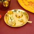 Embossed Hare Ram Laddu Gopal Pooja Bhog Thali in brass, 5 to 6 inch size, ideal for Krishna bhog and temple rituals India’s Largest Pooja Accessories Brand – www.satvikstore.in
