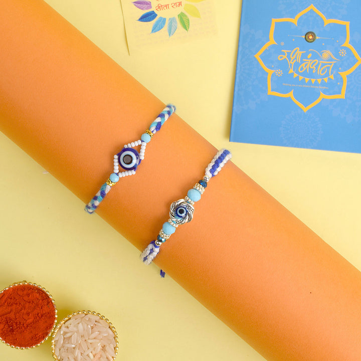 Evil Eye spiritual Rakhi set of 2 India’s Largest Pooja Accessories Brand - www.satvikstore.in