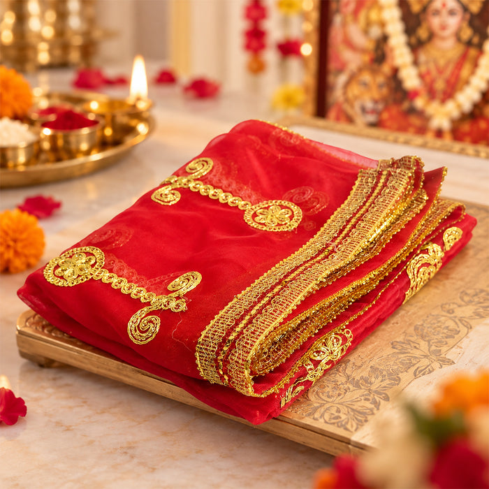 Elegant Puja Mata Chunri (89x41 inch)