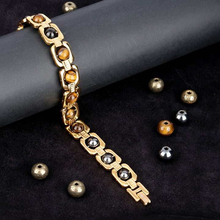 Gold Plated Triple Protection Bracelet Unisex Spiritual Jewelry for Energy and Safety India’s Largest Puja Accessories Brand- www.satvikstore.in