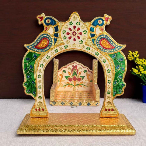 Golden Meenakari Jhula | India’s Largest Pooja Accessories Brand – www.satvikstore.in