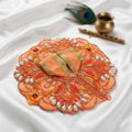 Hand Embroidered Orange Laddu Gopal Dress | India’s Largest Pooja Accessories Brand – www.satvikstore.in