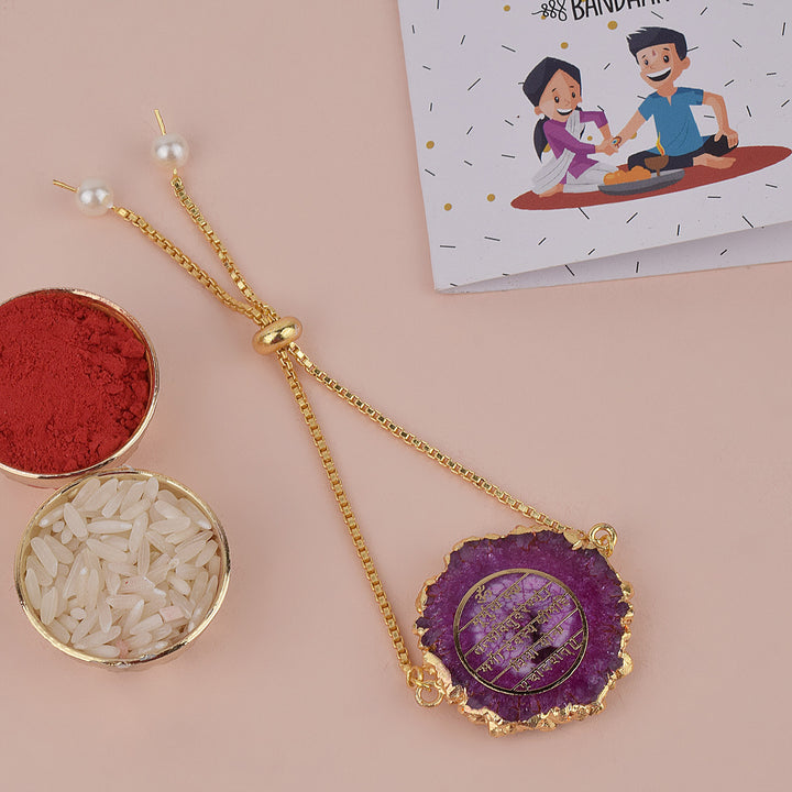 Handcrafted Agate Stone Gayatri Mantra Rakhi India’s Largest Pooja Accessories Brand – www.satvikstore.in
