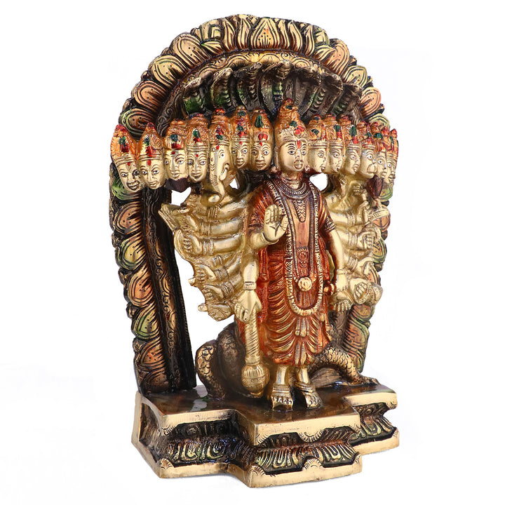 Lord Vishnu, Maha Vishnu, Shri Narayan,&nbsp;Virat Vishnu Swaroop,&nbsp;Satyanarayan Murti/Idol. Handmade product from the Artisanship of India's Craftsman with Using Modern Style.
