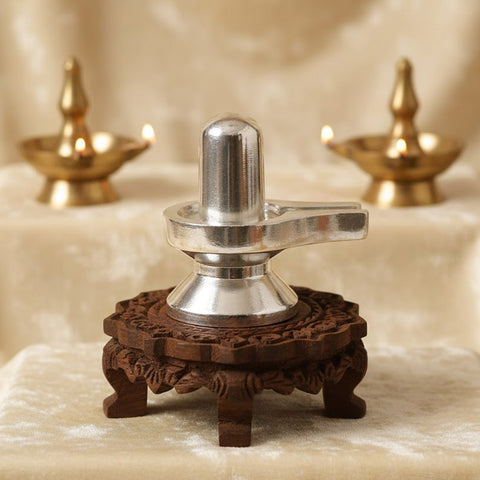 Medium Parad Shivling – Energized Mercury Shivling for Pooja