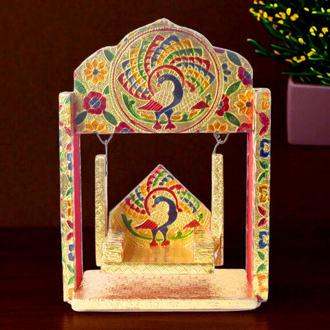 Meenakari Peacock Jhula | India’s Largest Pooja Accessories Brand – www.satvikstore.in
