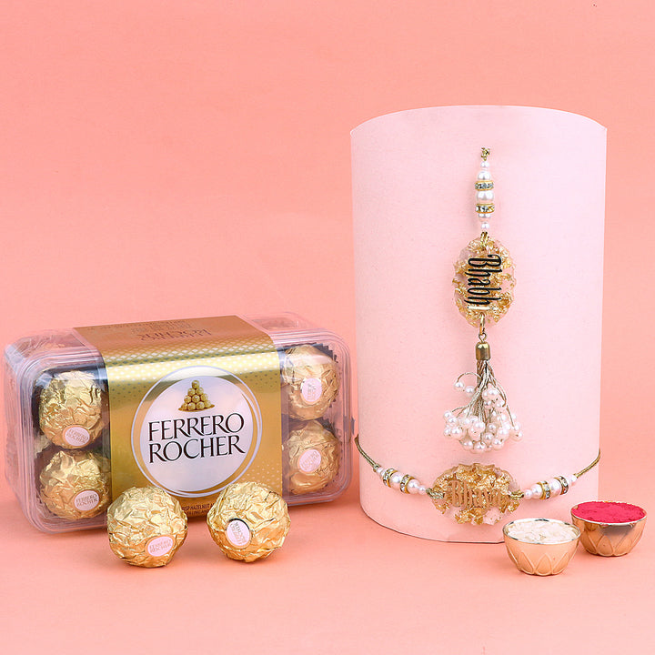 Premium Rakhi Set with Chocolate for Brother – Authentic Raksha Bandhan Gift by Satvikstore.in