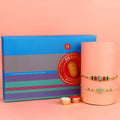 Premium designer Rakhis with sweets gift hamper for Raksha Bandhan India’s Largest Pooja Accessories Brand – www.satvikstore.in
