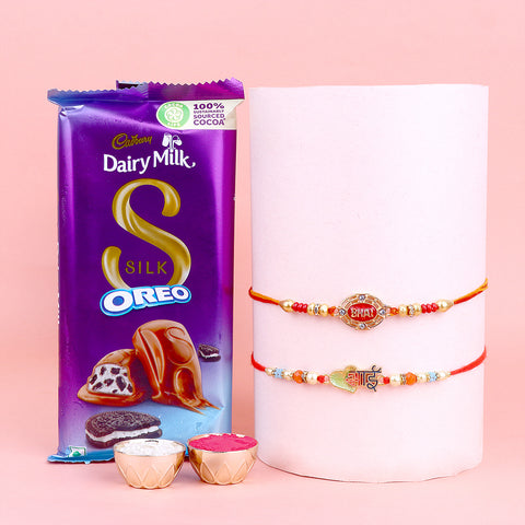 Rakhi and chocolate combo gift set India’s Largest Pooja Accessories Brand – www.satvikstore.in
