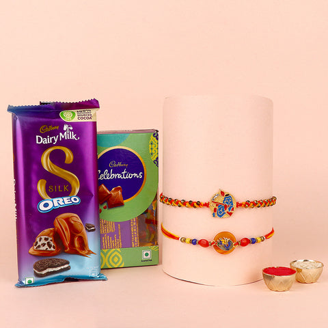 Rakhi and chocolates gift combo for Raksha Bandhan India’s Largest Pooja Accessories Brand – www.satvikstore.in

