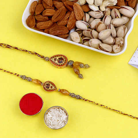 Rakhi with Dry Fruits Gift Combo India’s Largest Pooja Accessories Brand – www.satvikstore.in
