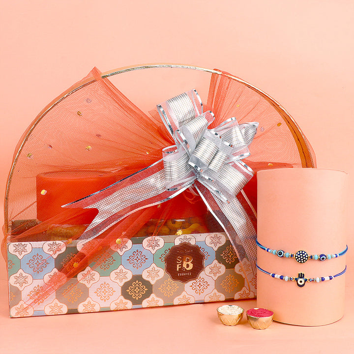 Rakhi with Trendy Gift Hamper Set for Raksha Bandhan celebration India’s Largest Pooja Accessories Brand – www.satvikstore.in

