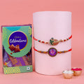 Rakhi with chocolates gift hamper by Satvikstore.in.