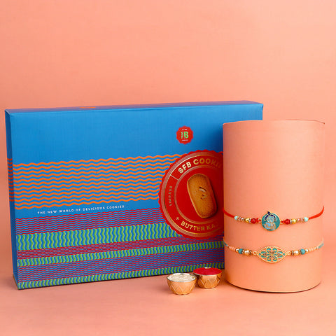 Rakhi with delicious cookies gift combo India’s Largest Pooja Accessories Brand – www.satvikstore.in
