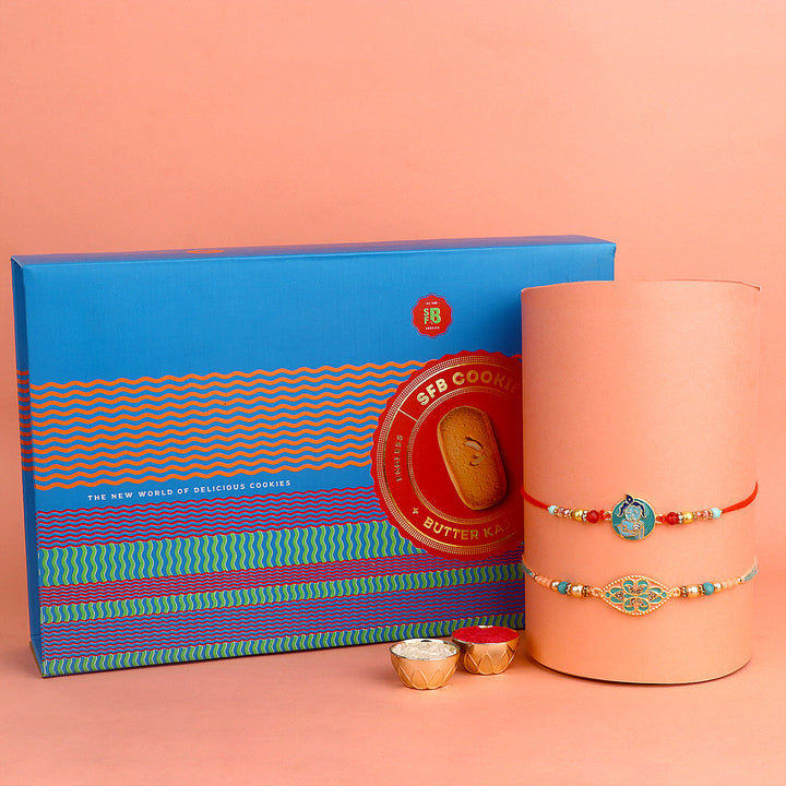 Rakhi with delicious cookies gift combo India’s Largest Pooja Accessories Brand – www.satvikstore.in
