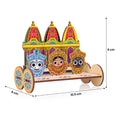 Rath Yatra DIY wooden chariot set for festive decoration and puja
