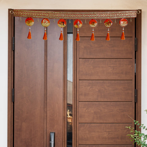 Resin Toran for Door Decoration in Two Shades – Elegant dual-tone handcrafted resin toran, perfect for festive entrance, pooja room, or wedding decor. India’s Largest Pooja Accessories Brand – www.satvikstore.in