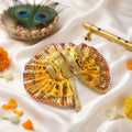 Rich Zari Border Pleated Laddu Goapl Dress | India’s Largest Pooja Accessories Brand – www.satvikstore.in