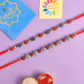 Rudraksha Beaded Bhaiya Rakhi Set of 2 for Raksha Bandhan India’s Largest Pooja Accessories Brand - www.satvikstore.in