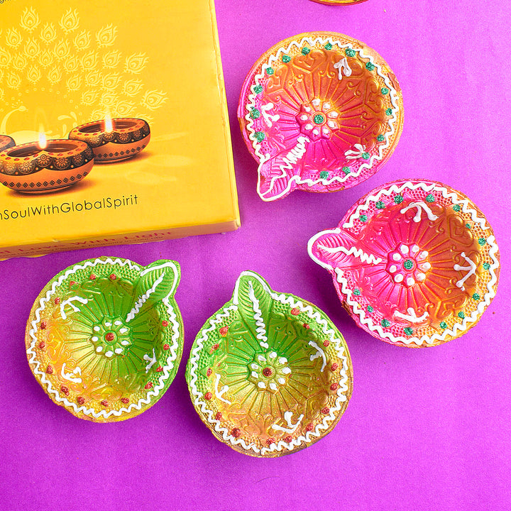 Sparkling clay diya | India’s Largest Pooja Accessories Brand – www.satvikstore.in