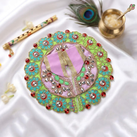 Size No.2 Premium Color Stones Work Laddu Gopal Festive Dress