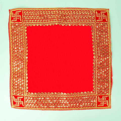 Swastik Design Aasan 16x16 Inch (Small) – Pack of 4