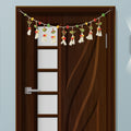 Traditional Pom Poms Toran Tassels with Artificial Flowers for Vibrant Festive Entrance and Doorway Decor. India’s Largest Pooja Accessories Brand – www.satvikstore.in
