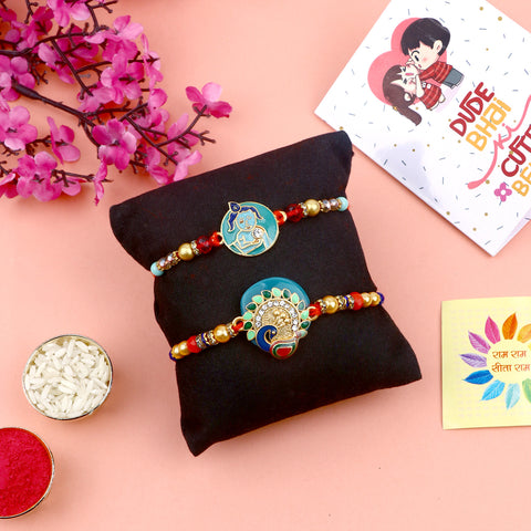 Traditional Rakhi Set of 2 India’s Largest Pooja Accessories Brand – www.satvikstore.in
