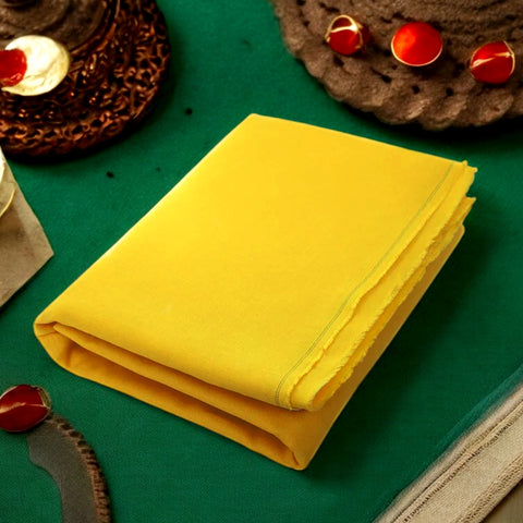 Yellow Cotton Cloth – 1.25 Meter for Pooja & Rituals