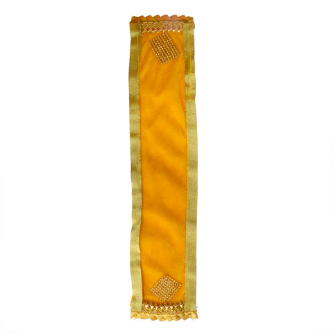 Yellow Patka/Duppata/Angvastra for Ganesh Idol, perfect fit for 15, 22 Ganesha idols, ideal for festive decoration and traditional look. India’s Largest Pooja Accessories Brand – www.satvikstore.in