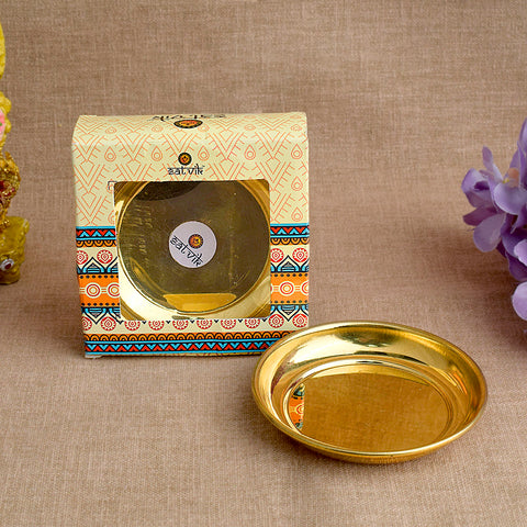 Pure Brass Gopal ji Bhog Thali Set