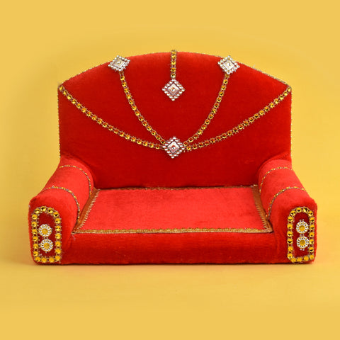 Velvet Charisma – Sacred Laddu Gopal Singhasan Medium – India’s Largest Pooja Accessories Brand – www.satvikstore.in