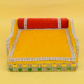 yellow Velvet Bed Large | India’s Largest Pooja Accessories Brand – www.satvikstore.in