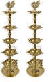 Brass 5 Step Peacock Inauguration Diya Puja Store Online Pooja Items Online Puja Samagri Pooja Store near me www.satvikstore.in